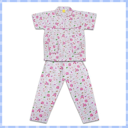 Unisex Printed Top and Bottom Pyjamas Night Dress