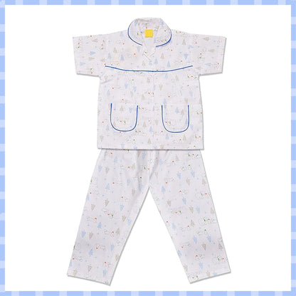 Unisex Printed Top and Bottom Pyjamas Night Dress