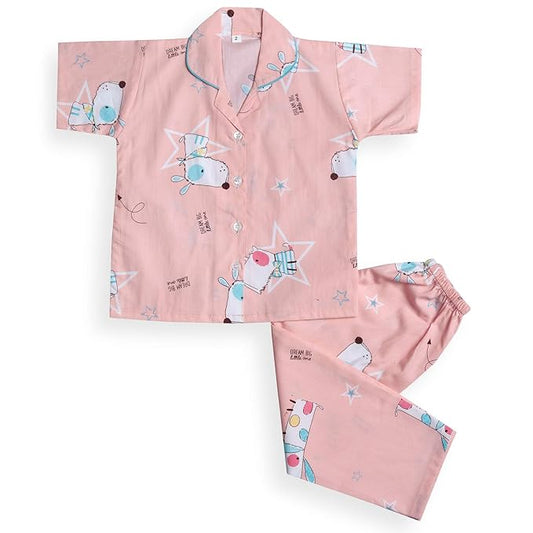 Wish Karo Printed Top & Bottom Pajama Set Night Dress for Boys & Girls