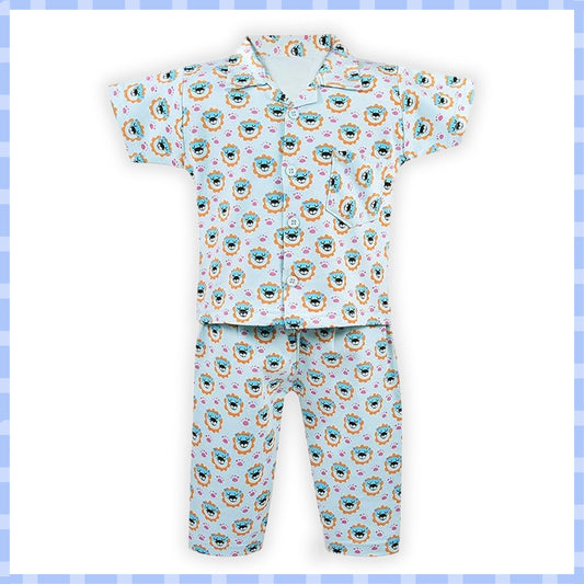 Unisex Printed Top and Bottom Pyjamas Night Dress
