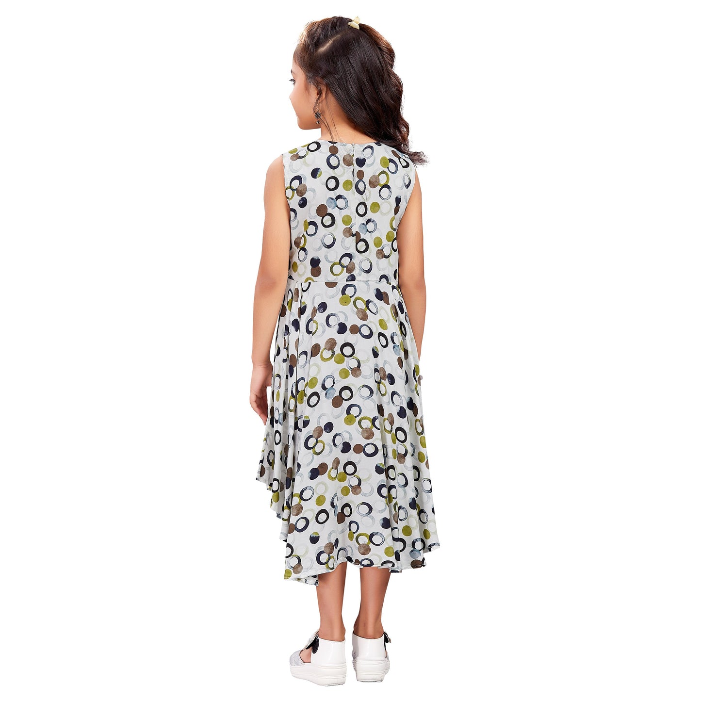 Girls Printed Fit and Flare Dress