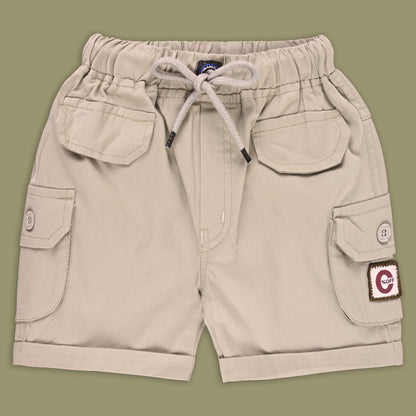 Boys Cotton Army Print Cargo Summer Shorts Combo