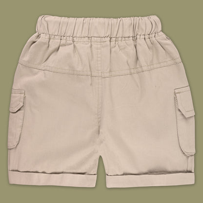 Boys Cotton Army Print Cargo Summer Shorts Combo