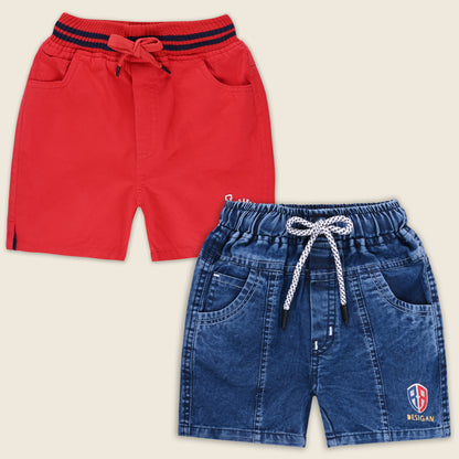 Boys Cotton Summer Shorts Combo