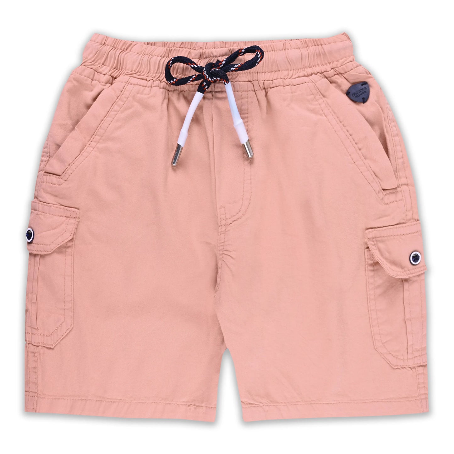 Boys Cotton Cargo Shorts Pack of 2 with Drawstring Waist | Casual Kids Summer Wear