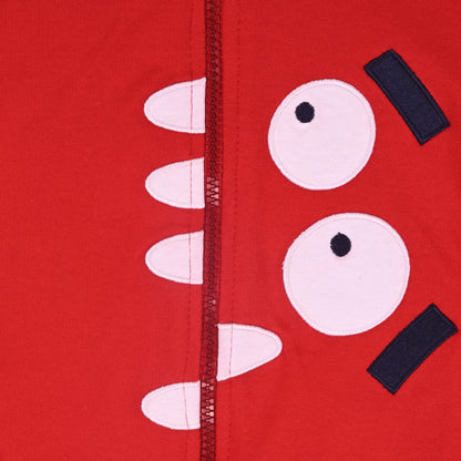 Wishkaro Unisex Cotton Applique Full Sleeve Hooded Sweatshirt-T302rd