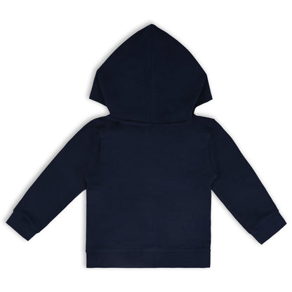 Unisex Cotton Applique Full Sleeve Hooded Sweatshirt-T305nb