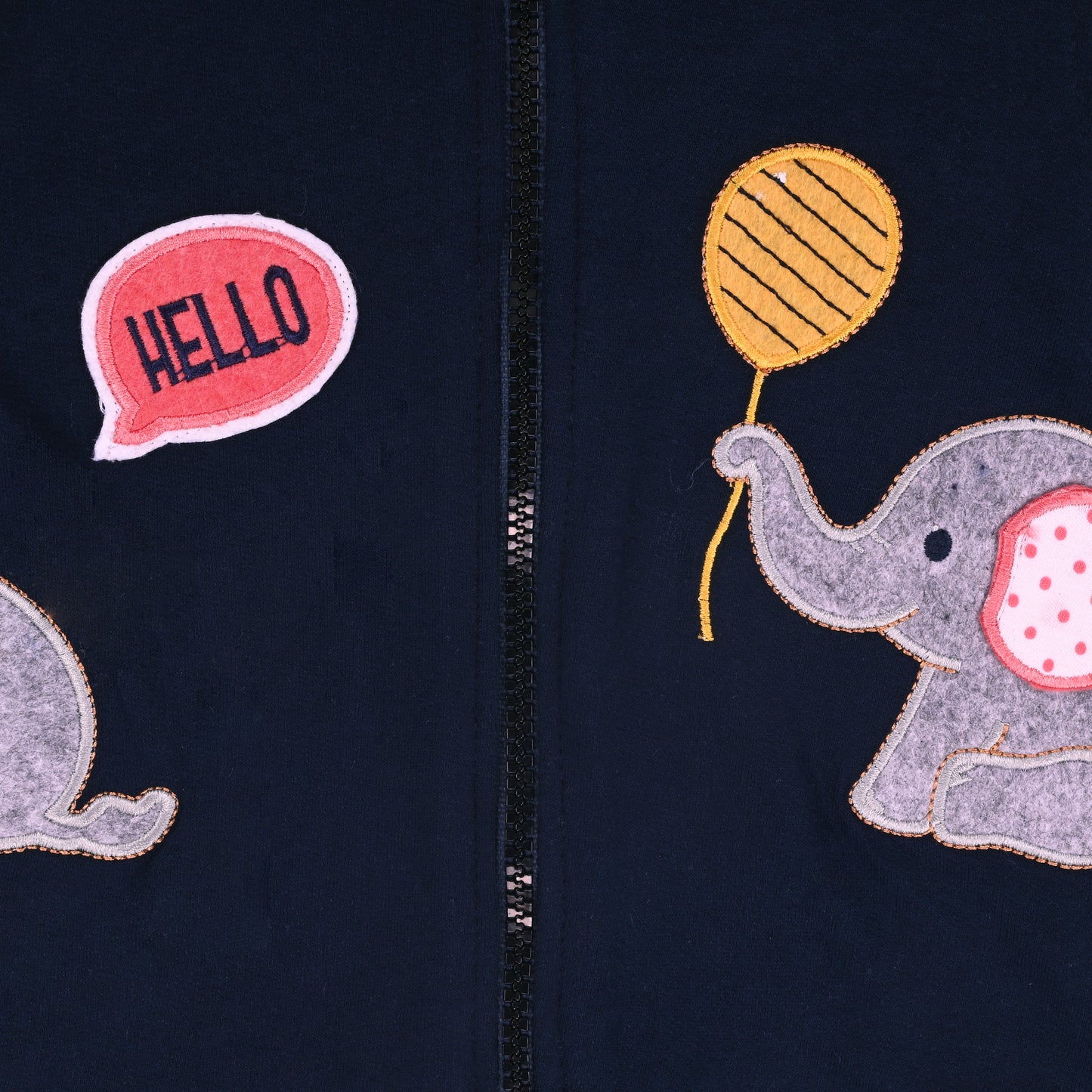 Unisex Cotton Applique Full Sleeve Hooded Sweatshirt-T305nb