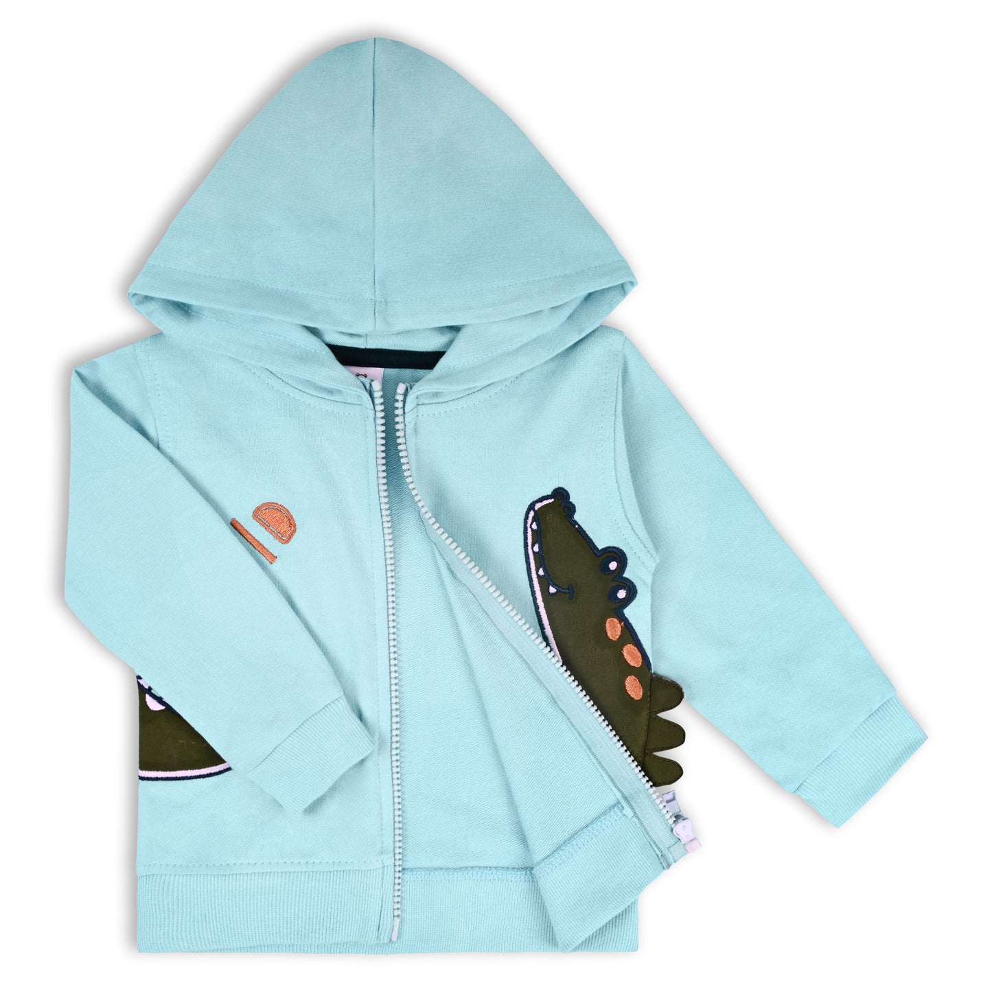 Unisex Cotton Applique Full Sleeve Hooded Sweatshirt-T306sb