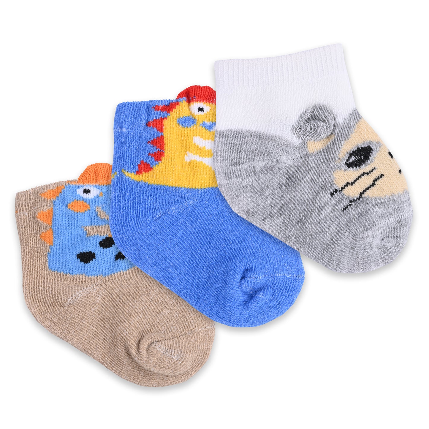 Set of 3 Infants Cartoon Cotton Socks