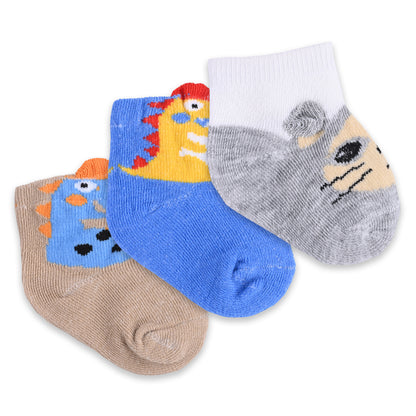 Set of 3 Infants Cartoon Cotton Socks