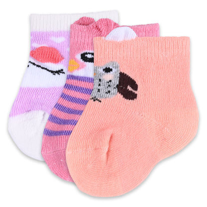 Set of 3 Infants Cartoon Cotton Socks