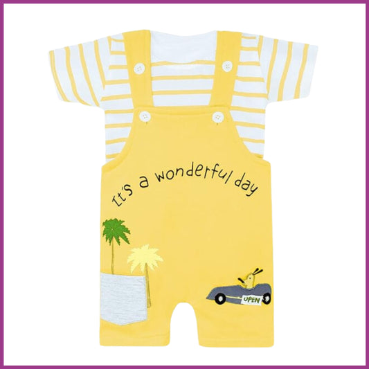 Wish Karo Boys Dungaree For Summer Kids-(bt87ylw)