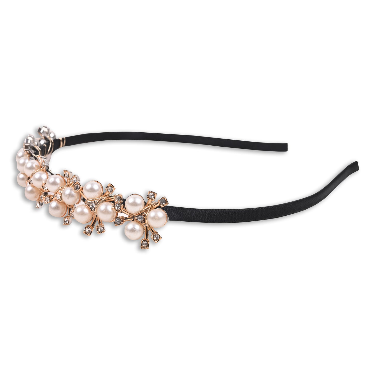 Pearl blossom crystal baby hairband