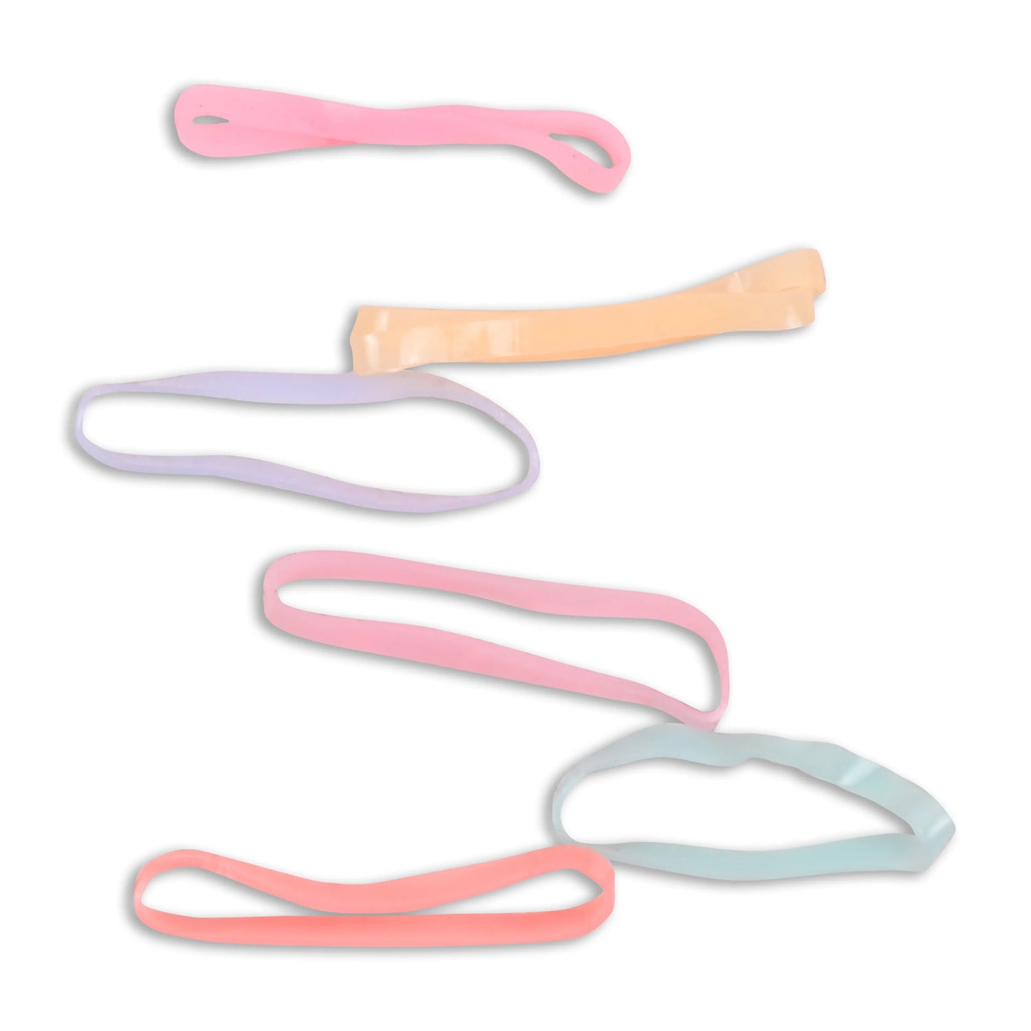 Mermaid Theme Kids Hair Accessories Set – Multicolor Rubber Bands & Hair Ties with Zip Pouch (Girls)