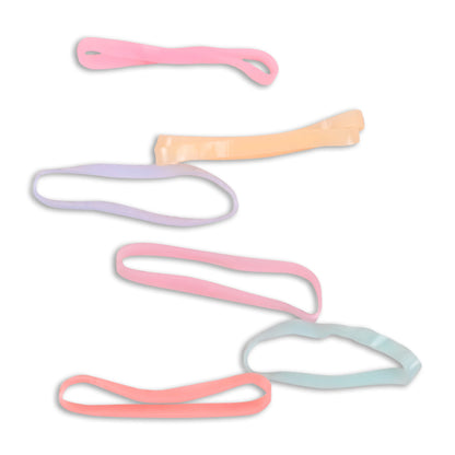 Mermaid Theme Kids Hair Accessories Set – Multicolor Rubber Bands & Hair Ties with Zip Pouch (Girls)