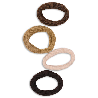 Mermaid Theme Kids Hair Accessories Set – Multicolor Rubber Bands & Hair Ties with Zip Pouch (Girls)