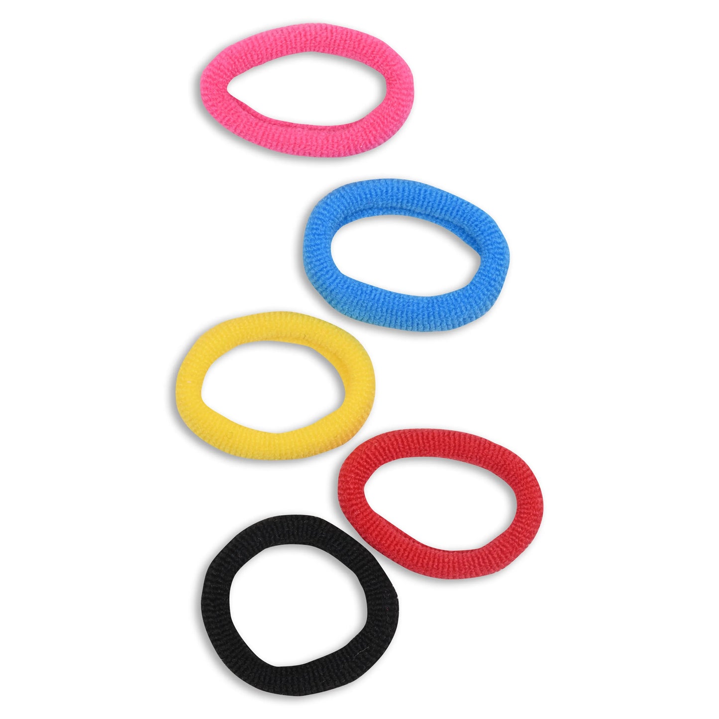 Mermaid Theme Kids Hair Accessories Set – Multicolor Rubber Bands & Hair Ties with Zip Pouch (Girls)