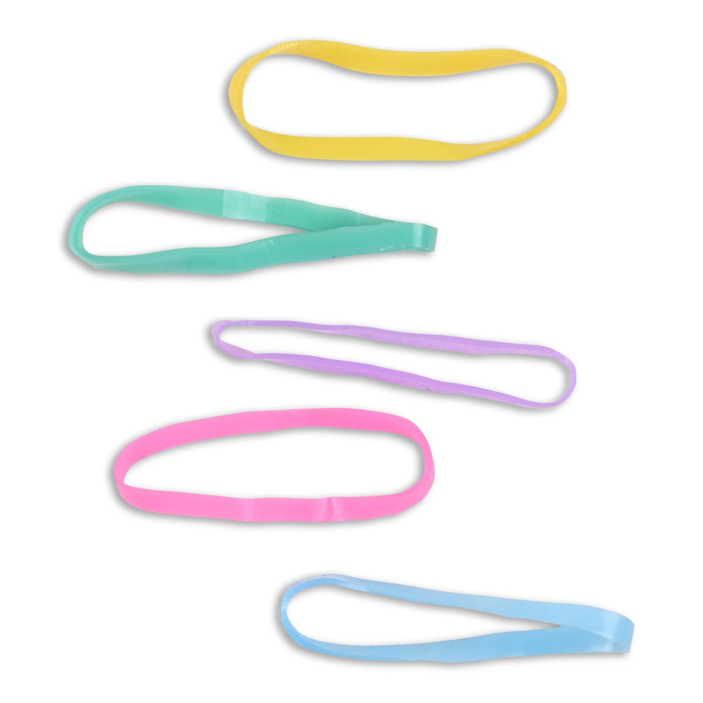 Mermaid Theme Kids Hair Accessories Set – Multicolor Rubber Bands & Hair Ties with Zip Pouch (Girls)