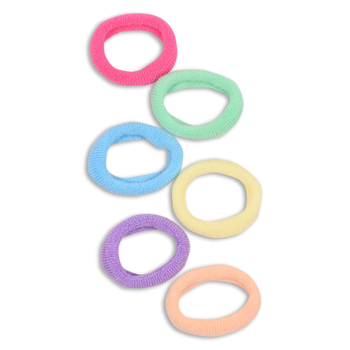 Mermaid Theme Kids Hair Accessories Set – Multicolor Rubber Bands & Hair Ties with Zip Pouch (Girls)