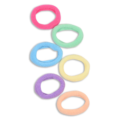 Mermaid Theme Kids Hair Accessories Set – Multicolor Rubber Bands & Hair Ties with Zip Pouch (Girls)