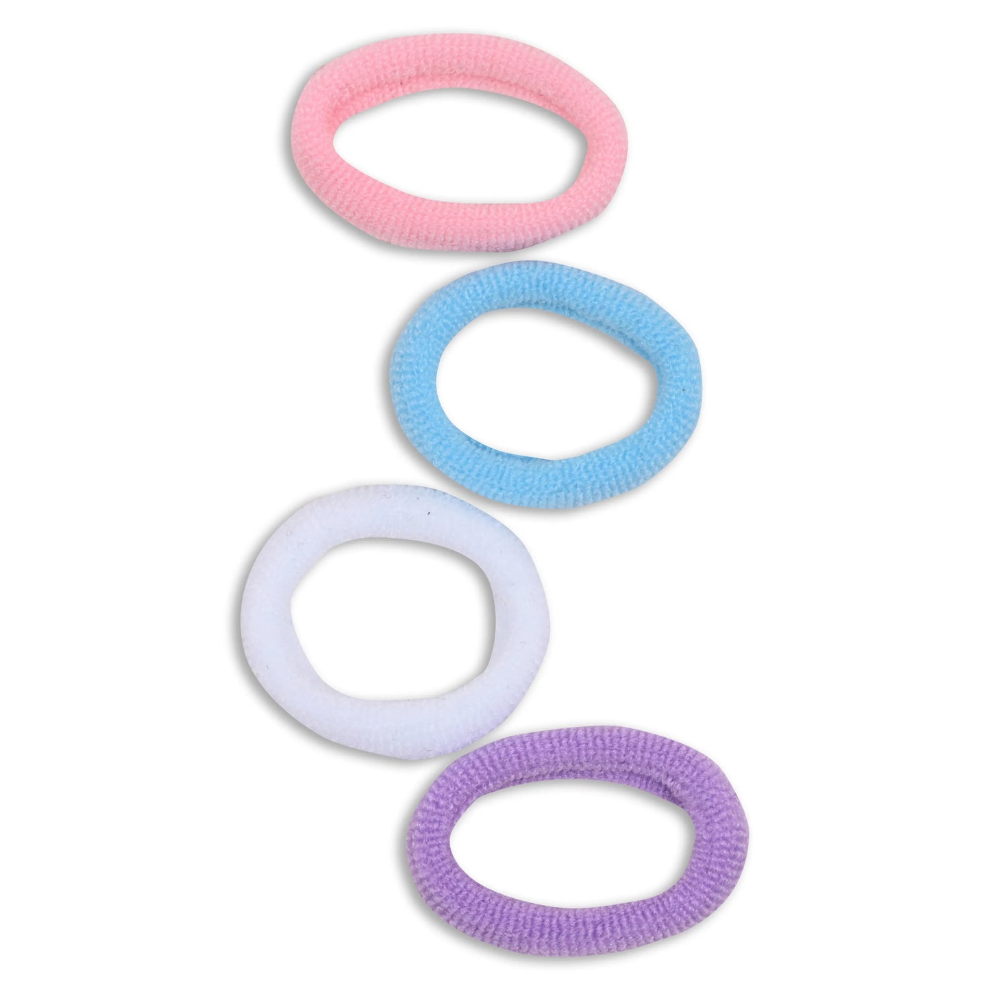 Mermaid Theme Kids Hair Accessories Set – Multicolor Rubber Bands & Hair Ties with Zip Pouch (Girls)