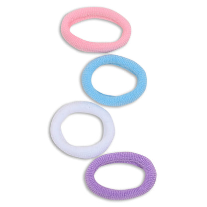 Mermaid Theme Kids Hair Accessories Set – Multicolor Rubber Bands & Hair Ties with Zip Pouch (Girls)