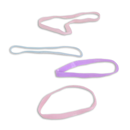 Mermaid Theme Kids Hair Accessories Set – Multicolor Rubber Bands & Hair Ties with Zip Pouch (Girls)