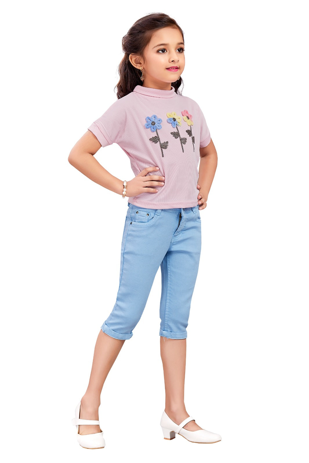 Girls Clean Look Mid-Rise Jeans