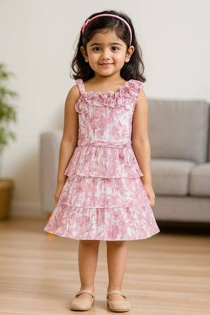 Baby Girls Floral Elegance/Ruffle sleeves