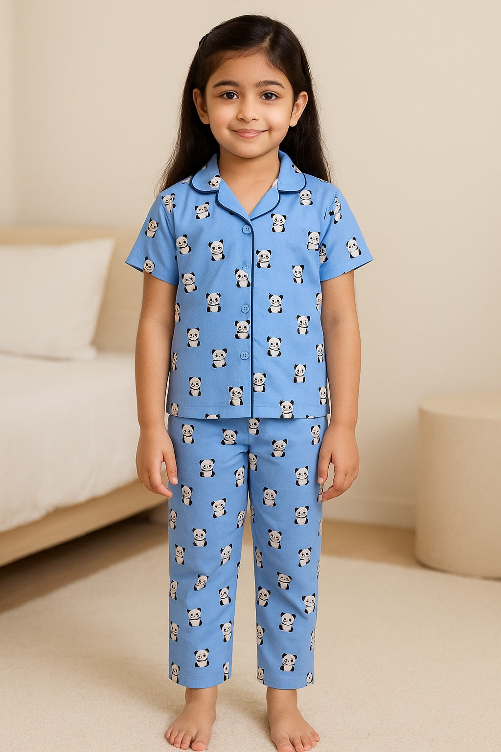 Unisex Printed Top and Bottom Pyjamas Night Dress
