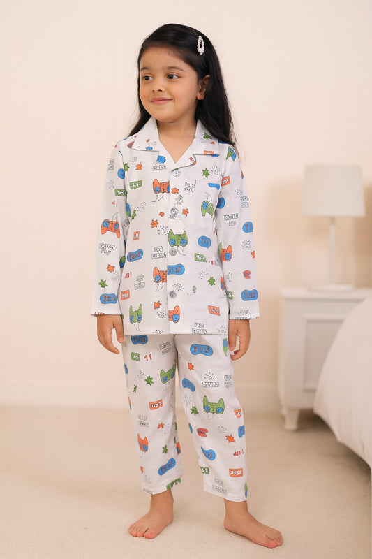 Boys Cartoon Printed Nightsuit Set