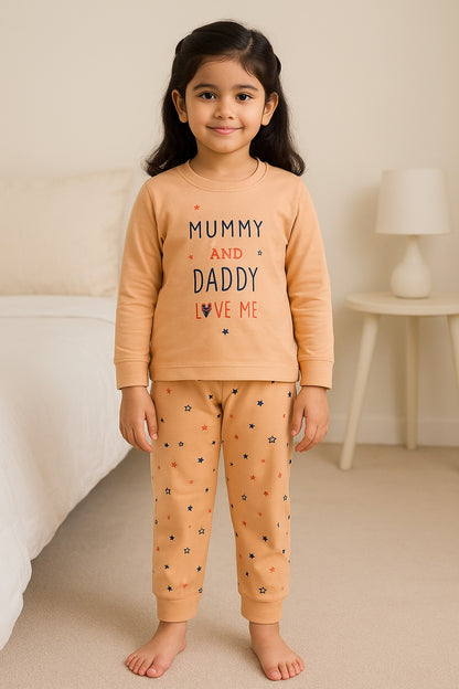Unisex Printed Top and Bottom Pyjamas Night Dress
