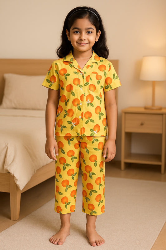 Unisex Printed Top and Bottom Pyjamas Night Dress