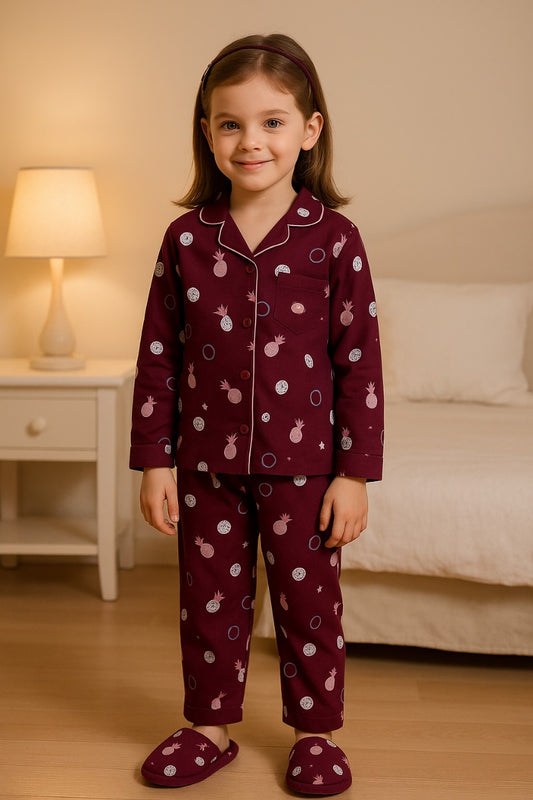 Unisex Printed Top and Bottom Pyjamas Night Dress