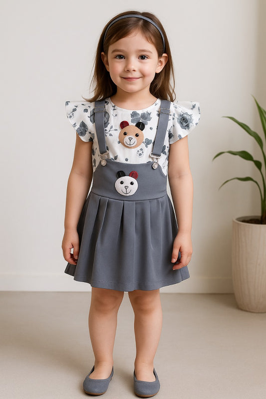 Baby Girls Casual Top and Dungaree Dress For Girls