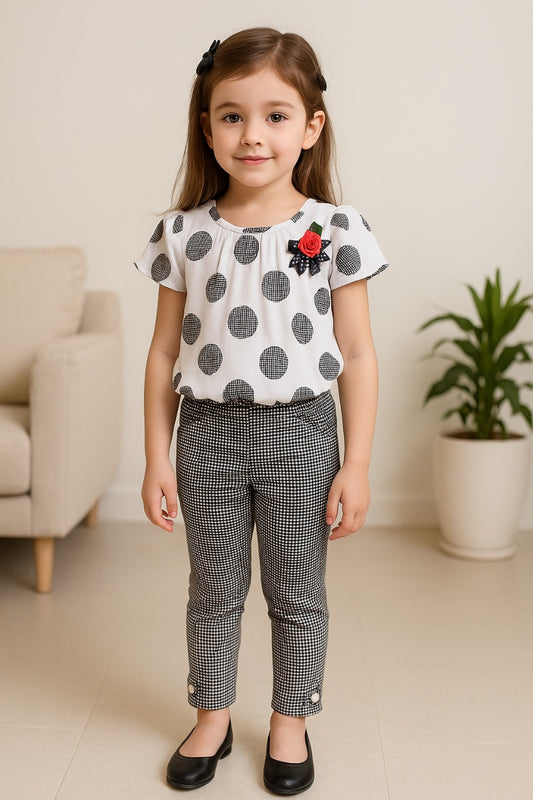 Wish Karo Baby Girls Top and Pant Dress For Girls-(csl328gry)