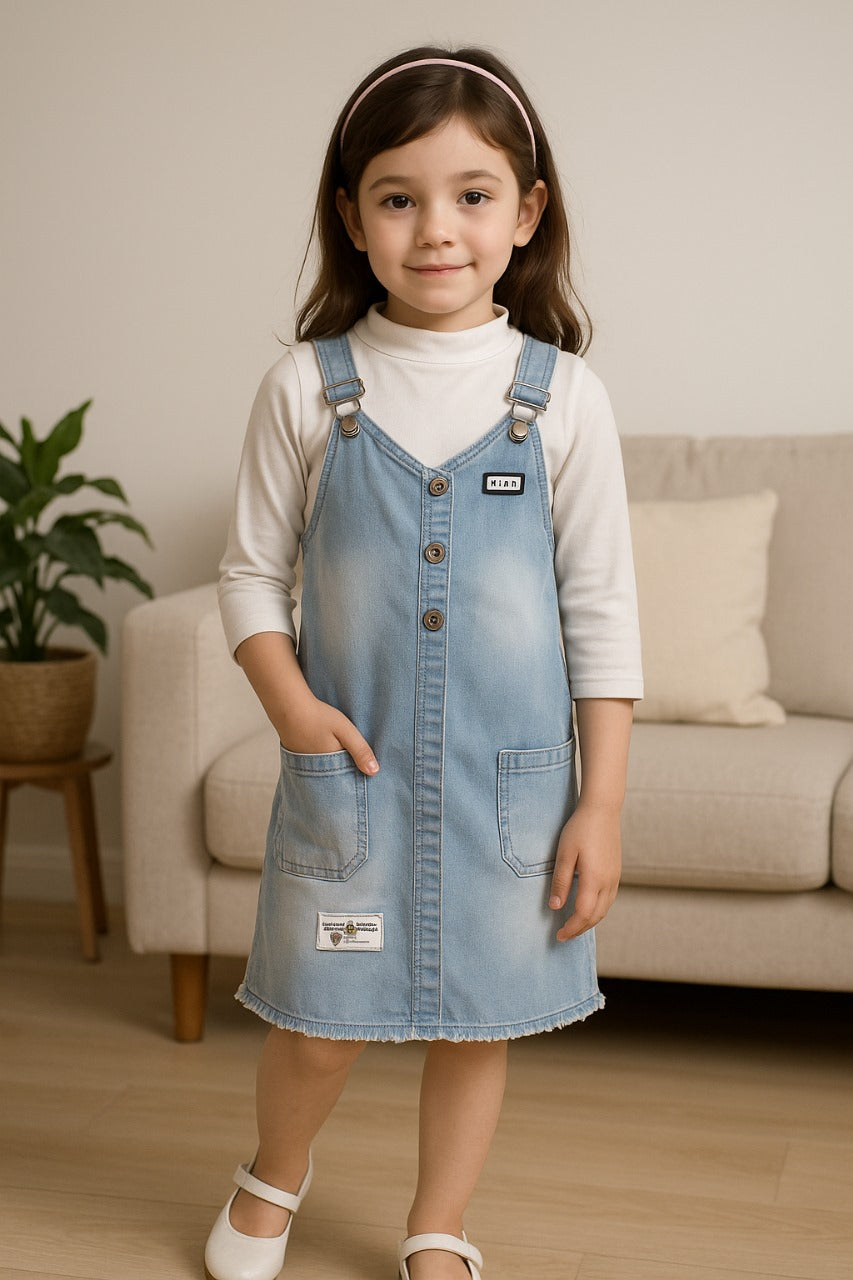 Girls Dungaree Set