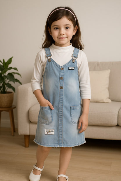 Girls Dungaree Set