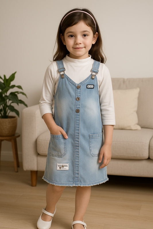 Girls Dungaree Set