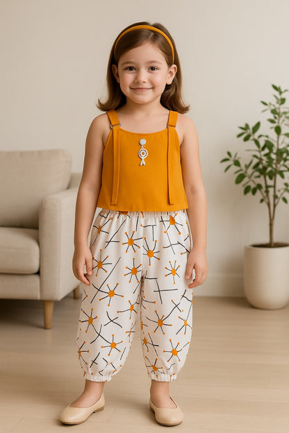 Wish Karo Baby Girls Top and Dhoti Pant Dress For Girls