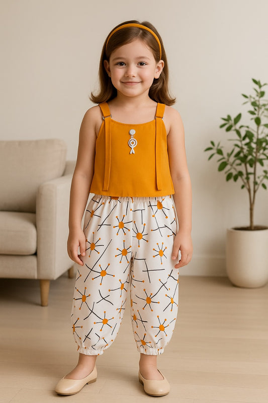 Wish Karo Baby Girls Top and Dhoti Pant Dress For Girls