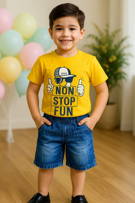 Wish Karo Baby Boys T-shirt and Shorts Clothing Set For Boys
