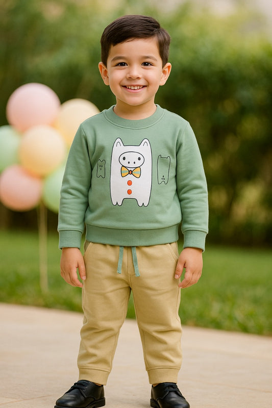Boys Humour and Comic Patch Work T-Shirt and Trousers