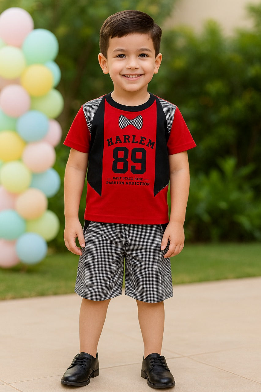 Wish Karo Boys Clothing Set For Kids-(bt88red)