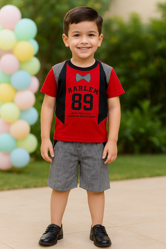 Wish Karo Boys Clothing Set For Kids-(bt88red)