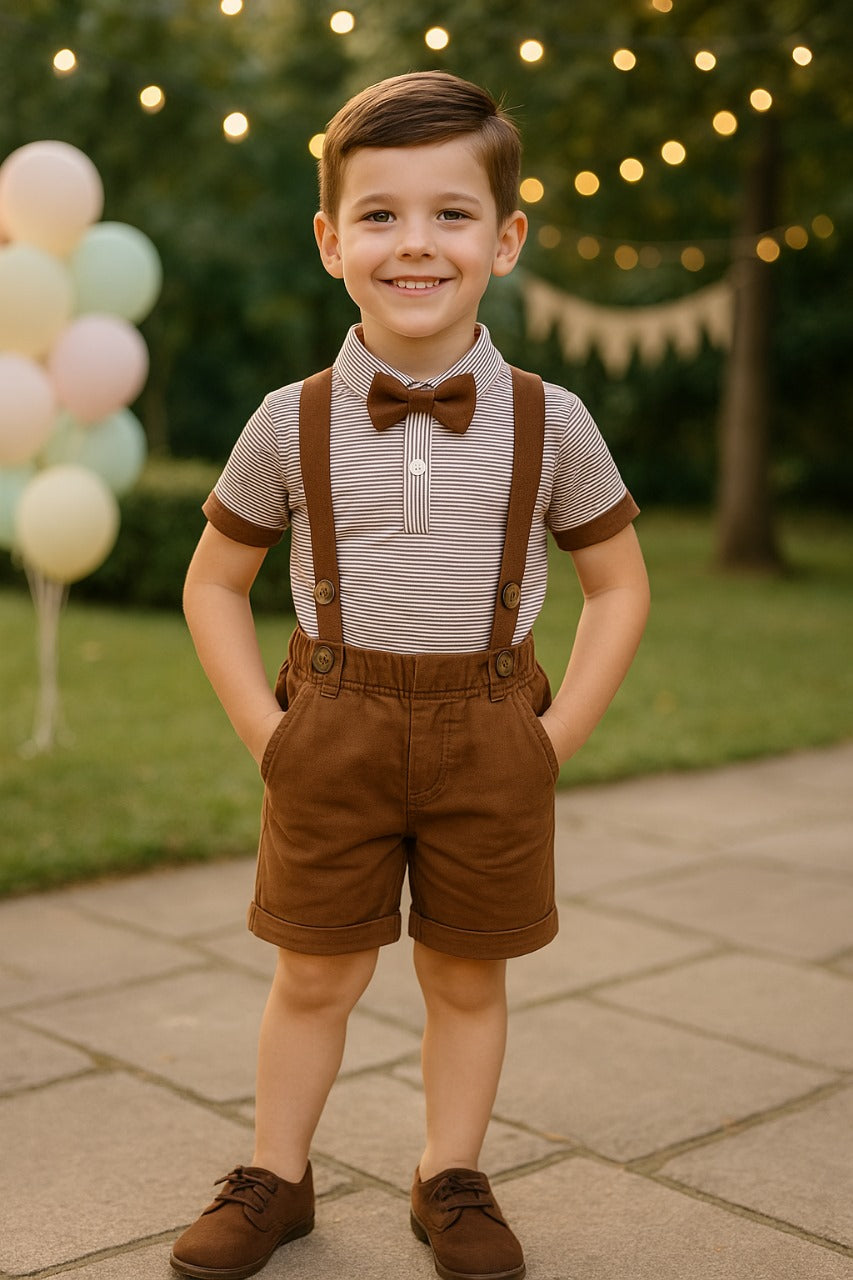Wish Karo Baby Boys Dungaree Dress For Boys-(bt103bwn)