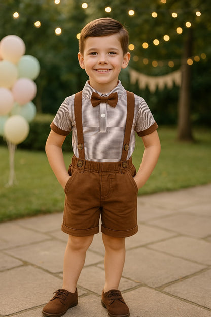 Wish Karo Baby Boys Dungaree Dress For Boys-(bt103bwn)