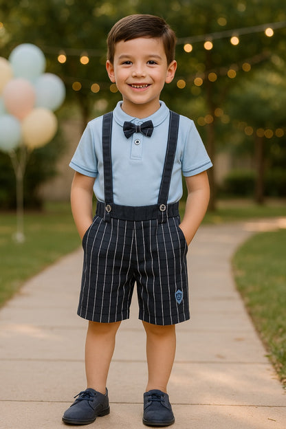 Wish Karo Baby Boys Dungaree Dress For Boys-(bt102blu)