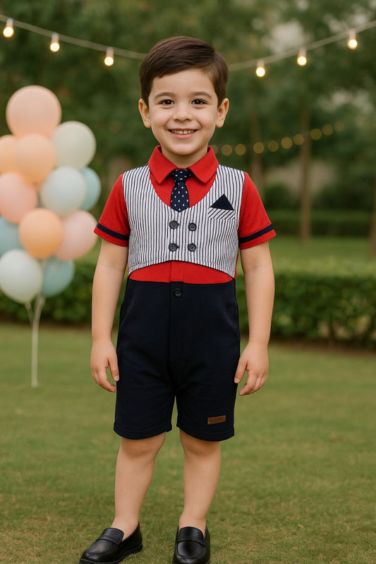 Wish Karo Baby Boys Rompers-(bt109rd)